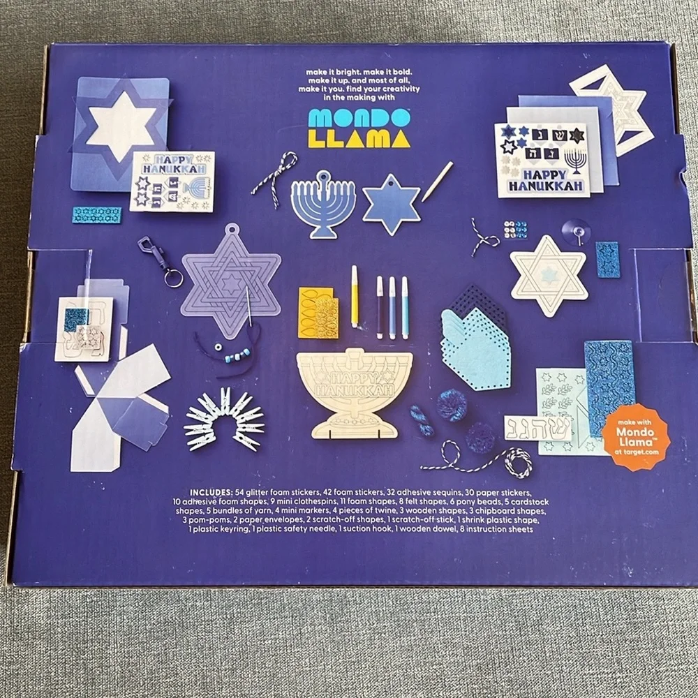 Mondo Llama Hanukkah 8 Days of Crafting Kit - Picture 2 of 3